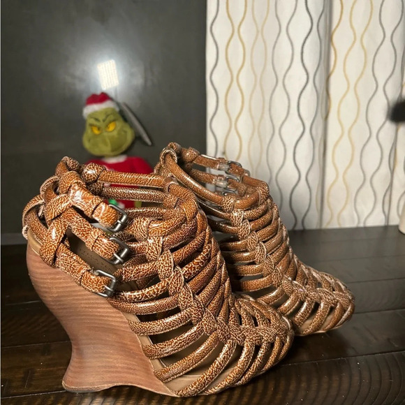 Bottega Veneta Intricato cage wedge Brown size 37 - Picture 2 of 6